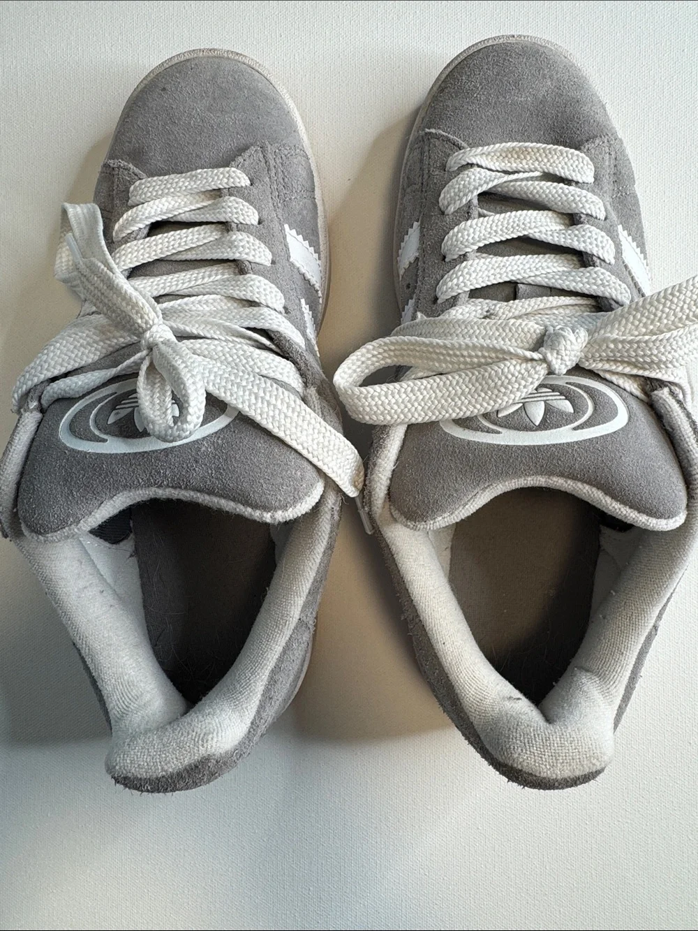 adidas Kids' Campus Suede Sneakers in Gray and White